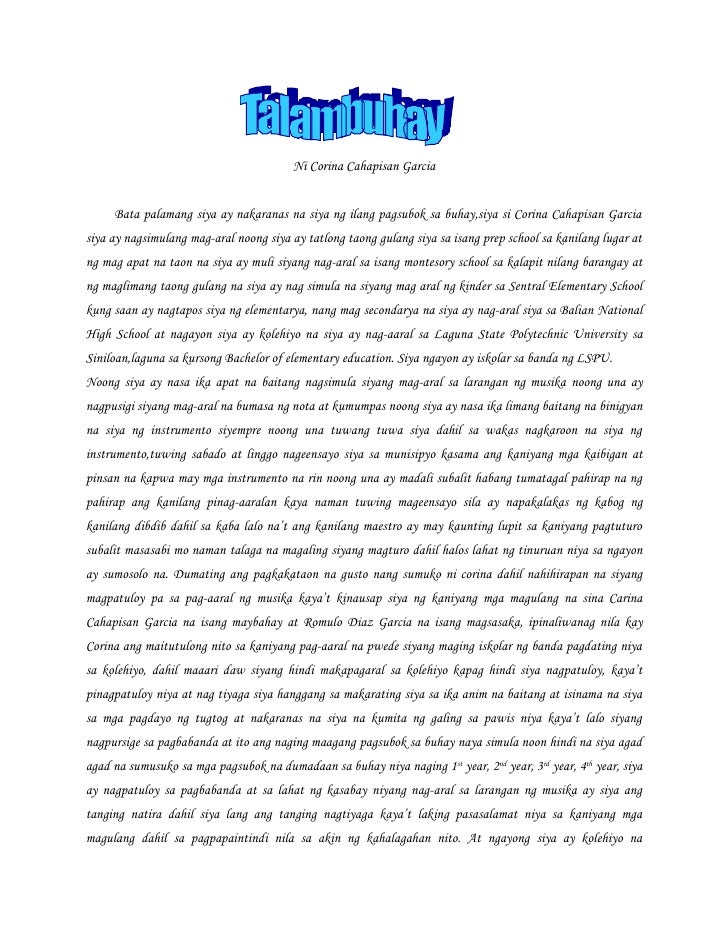 autobiography tagalog meaning