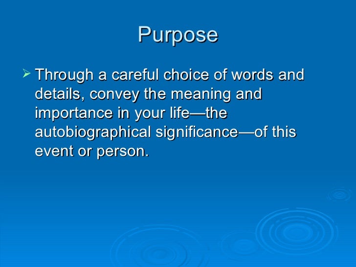 Autobiography Powerpoint