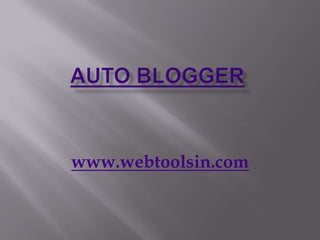 Auto Blogger




www.webtoolsin.com
 
