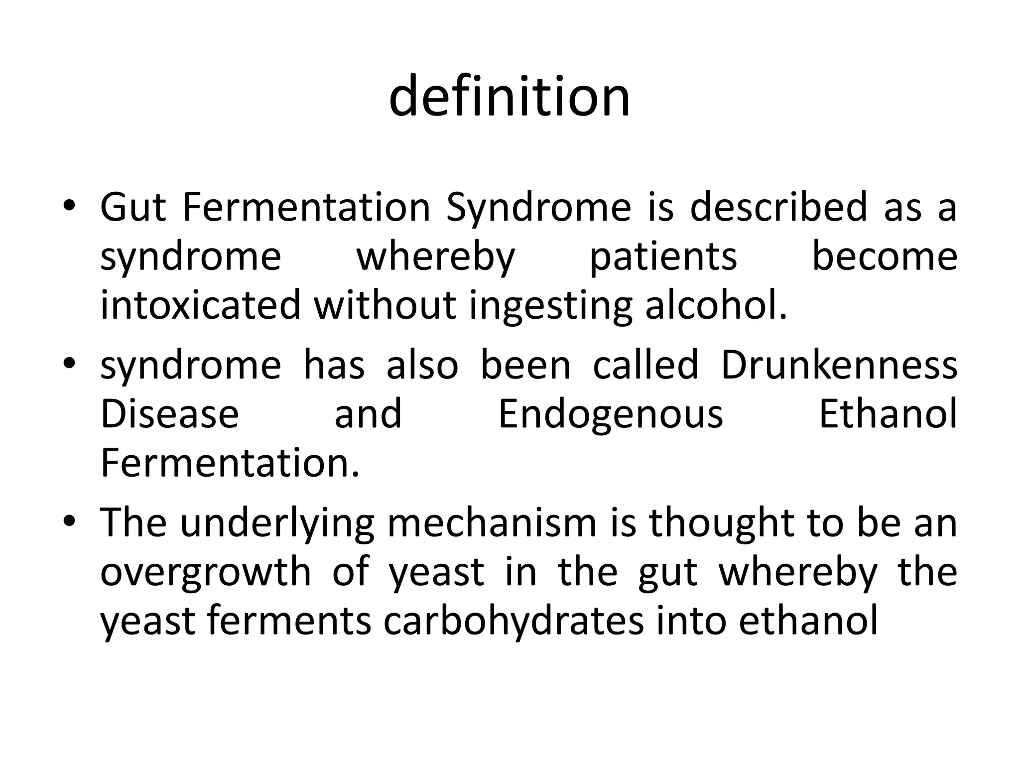 Auto brewery syndrome overviewemerging infectious disease PPT