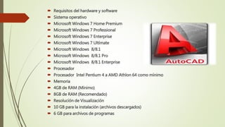  Requisitos del hardware y software
 Sistema operativo
 Microsoft Windows 7 Home Premium
 Microsoft Windows 7 Professional
 Microsoft Windows 7 Enterprise
 Microsoft Windows 7 Ultímate
 Microsoft Windows 8/8.1
 Microsoft Windows 8/8.1 Pro
 Microsoft Windows 8/8.1 Enterprise
 Procesador
 Procesador Intel Pentium 4 a AMD Athlon 64 como mínimo
 Memoria
 4GB de RAM (Mínimo)
 8GB de RAM (Recomendado)
 Resolución de Visualización
 10 GB para la instalación (archivos descargados)
 6 GB para archivos de programas
 