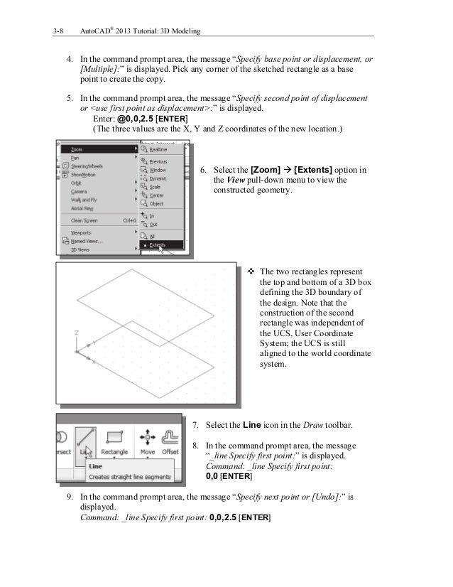 Autocad 2013 tutorial second level 3d modeling
