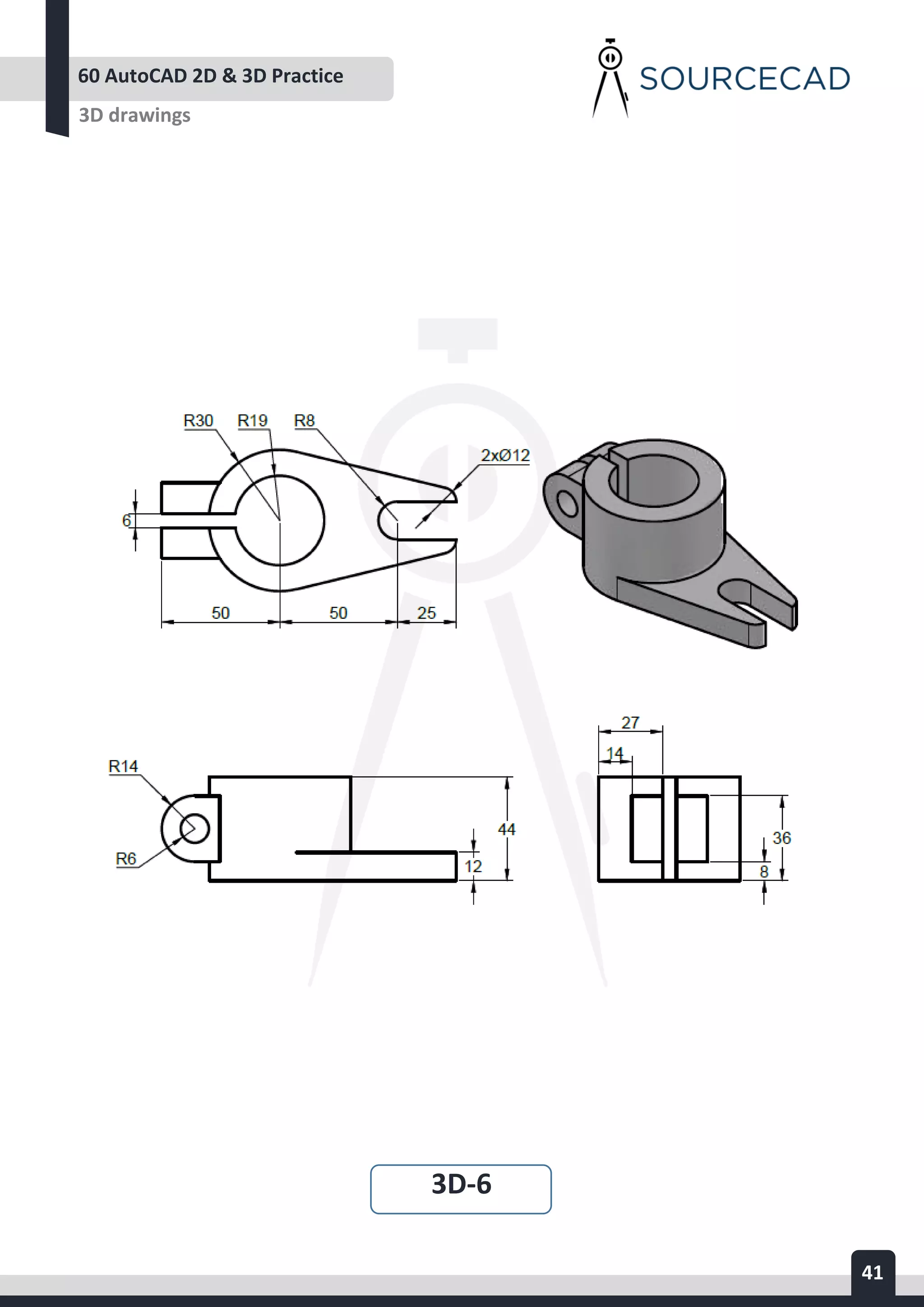 AUTOCAD 2D&3D PRACTICE DRAWING