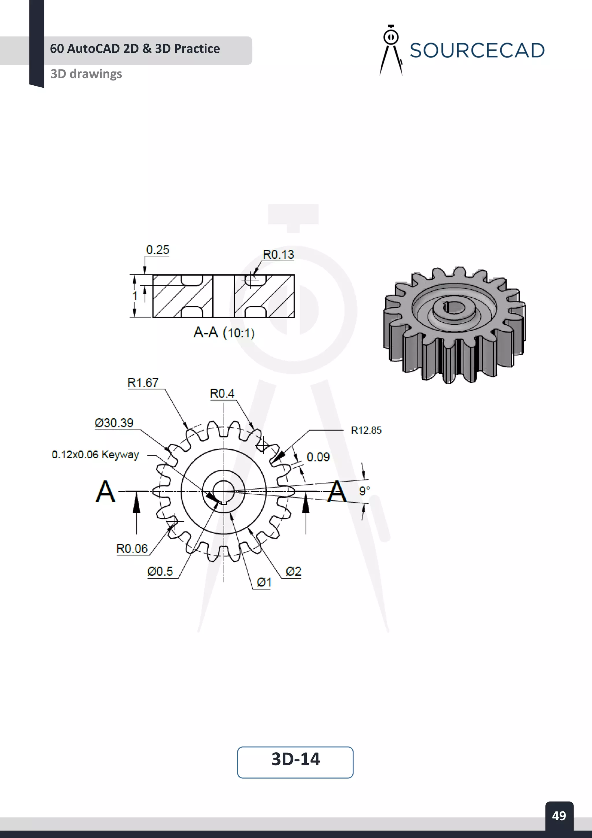 AUTOCAD 2D&3D PRACTICE DRAWING