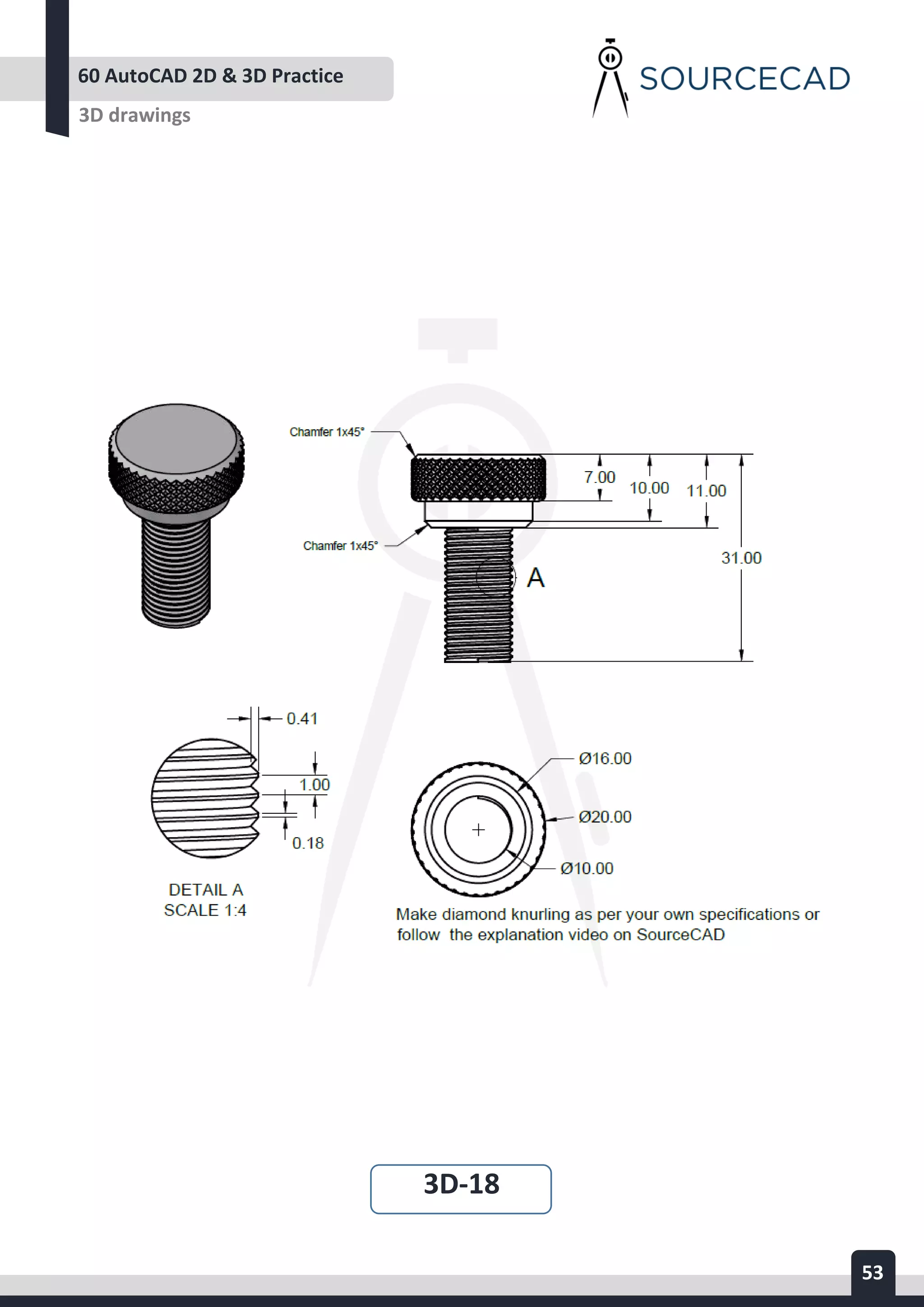 AUTOCAD 2D&3D PRACTICE DRAWING