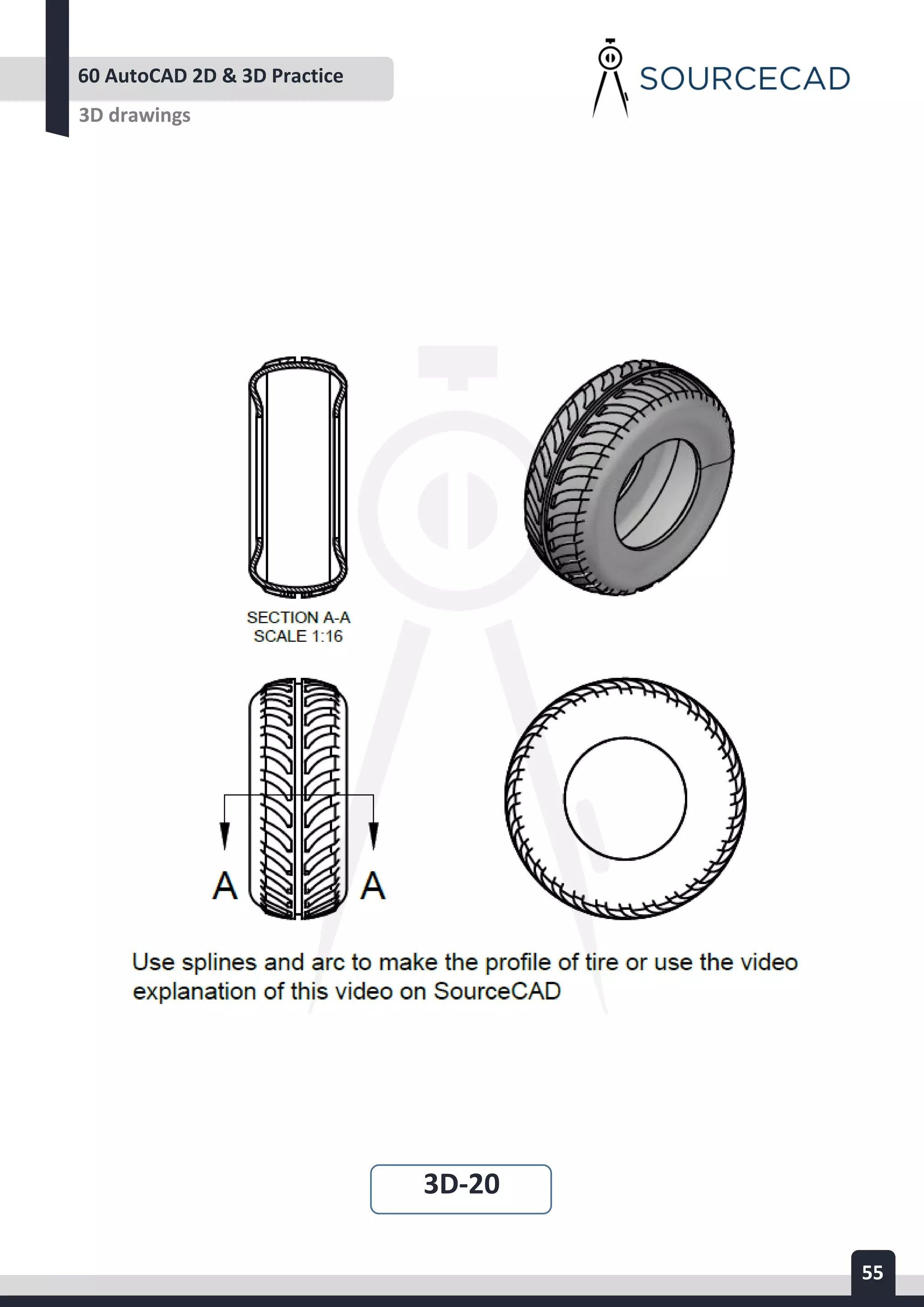 AUTOCAD 2D&3D PRACTICE DRAWING