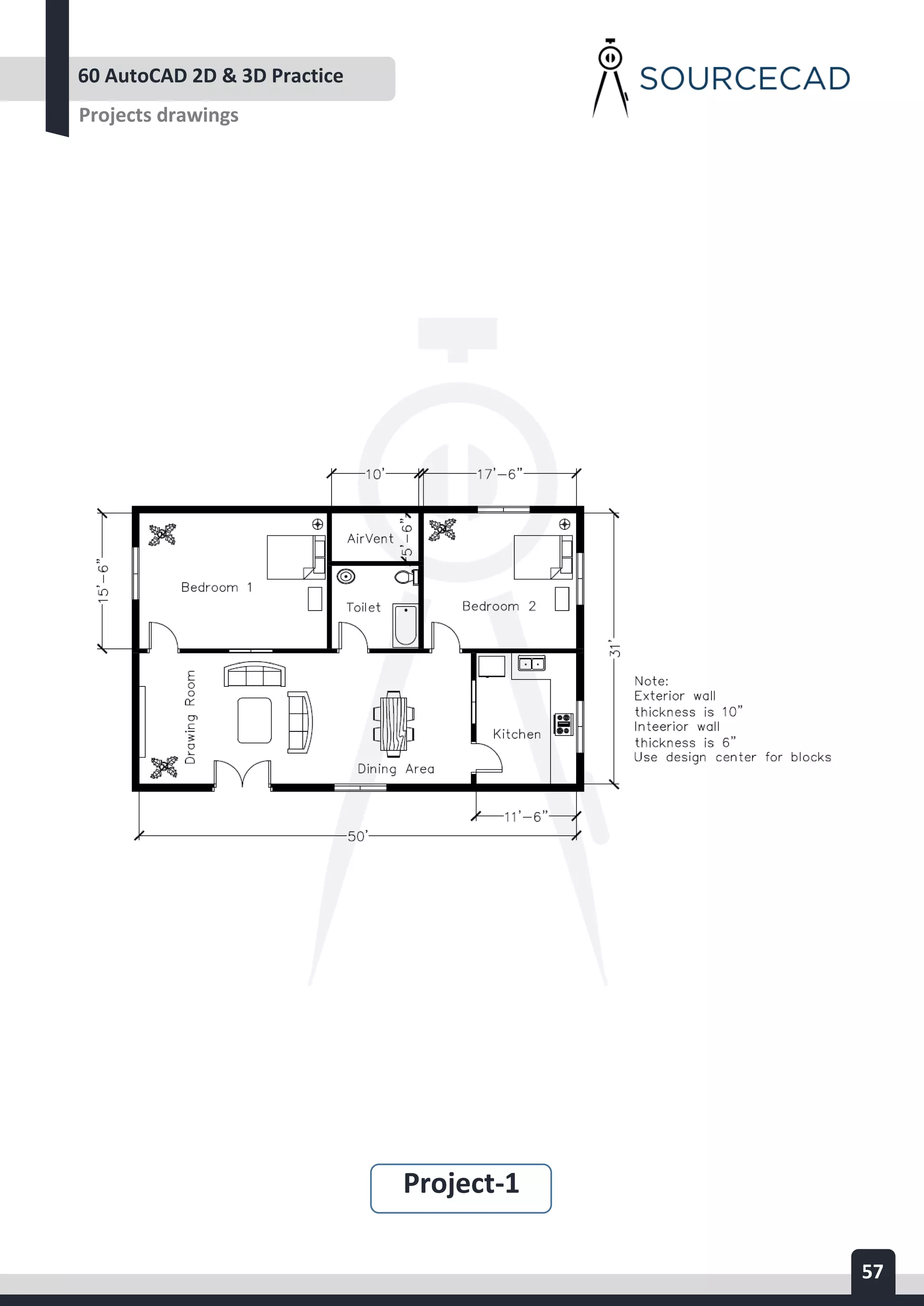 AUTOCAD 2D&3D PRACTICE DRAWING