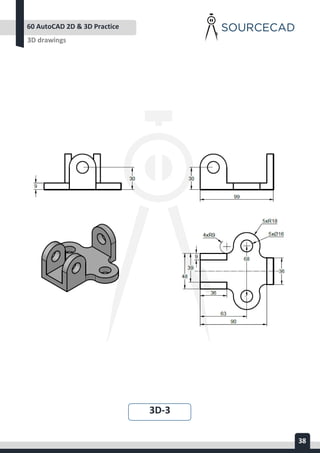 AUTOCAD 2D&3D PRACTICE DRAWING