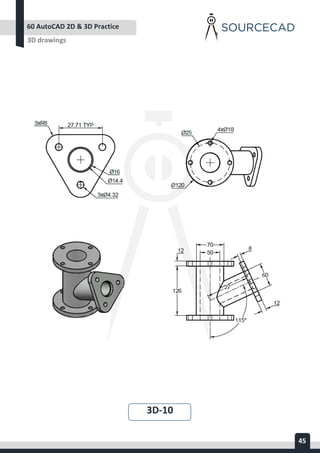 AUTOCAD 2D&3D PRACTICE DRAWING