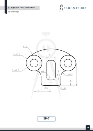 AUTOCAD 2D&3D PRACTICE DRAWING | PDF