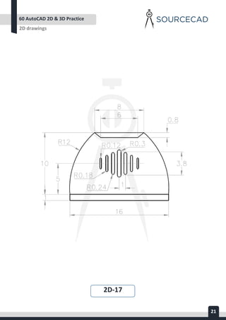 AUTOCAD 2D&3D PRACTICE DRAWING | PDF