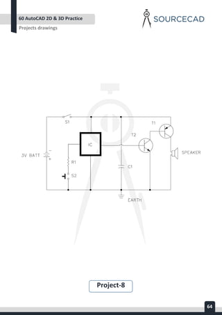 AUTOCAD 2D&3D PRACTICE DRAWING | PDF
