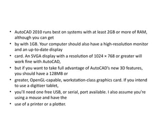 Comprehensive Introduction to AutoCAD 2010: Features and Usage Guide | PPTX