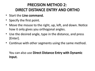 Direct Distance Entry Method Mastering Precision Drafting Techniques in AutoCAD 2010 for Efficient ...