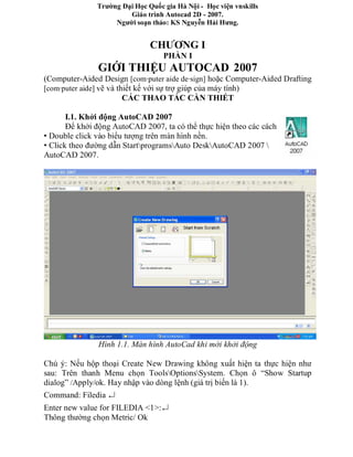 Các kỹ thuật vẽ nâng cao và xử lý bản vẽ trong AutoCAD 2007