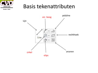 Basis tekenattributenpolylinearc  boogLijnrechthoekarcerencirkelelips