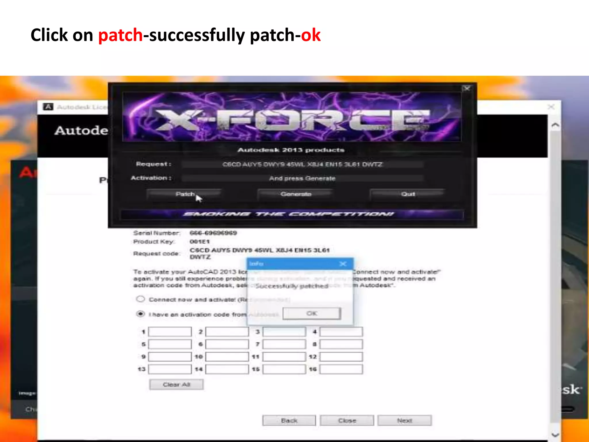Click on patch-successfully patch-ok