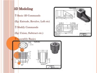 Objectives of learning AutoCAD in mechanical industry | PPTX