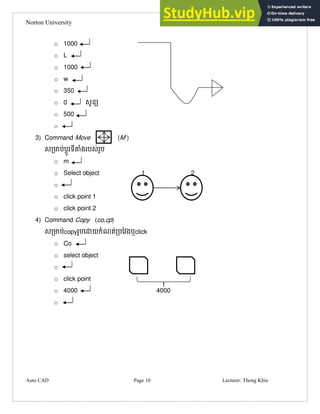 AutoCAD Assignment Command | PDF