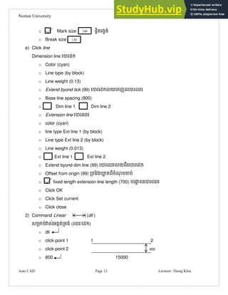 AutoCAD Assignment Command | PDF