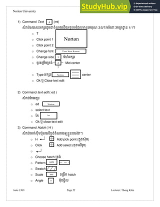 AutoCAD Assignment Command | PDF