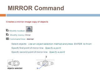 Mirror Command Image AUTOCAD COMMAND.ppt