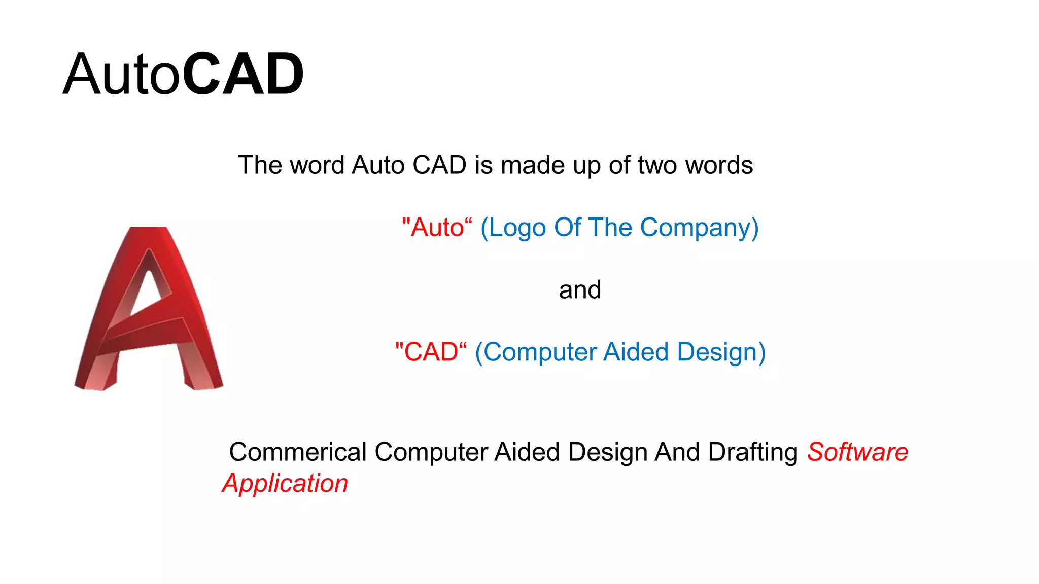 INTRODUCTION TO AutoCAD | PPTX