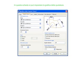 In questa scheda si può impostare la grafica della quotatura.
 