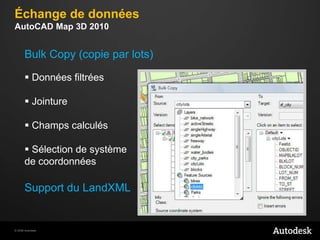 Inverse ReportAnalyse de donnéesAutoCAD Map 3D 2010Opérations de superposition Intersect