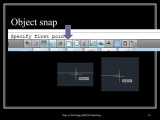 Object snap
Dept. of Civil Engg.,SNGCE Kolenchery 14
 
