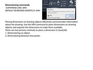 Introduction and Basic commands of Auto CAD ppt BY KRT | PPTX