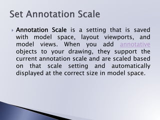 AutoCad scale annotation | PPTX