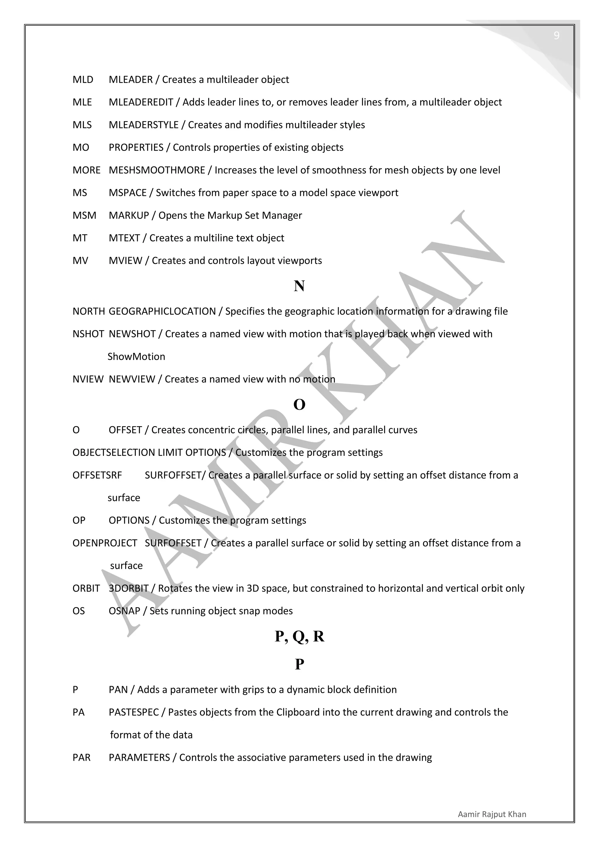 Auto cad shortcuts | PDF