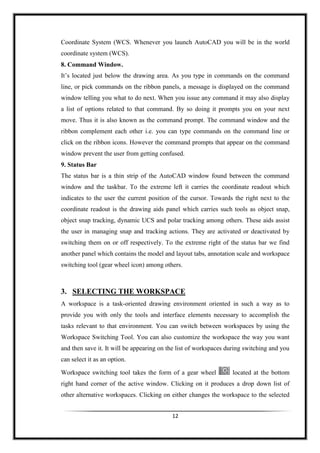 Wcs Command Icon Autocad training report | PDF