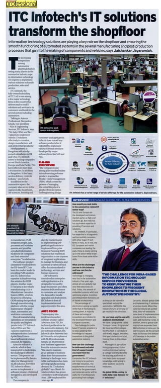 ITC Infotech’s PLM offering for Automotive sector in Autocar Professional magazine