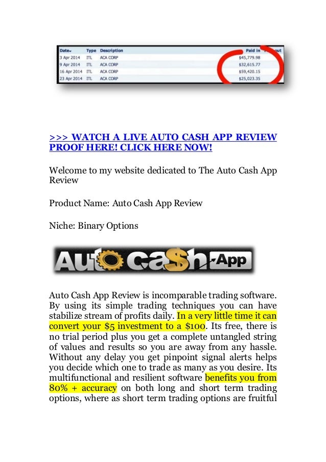 Auto Cash App best trading system By Tom Jenkins