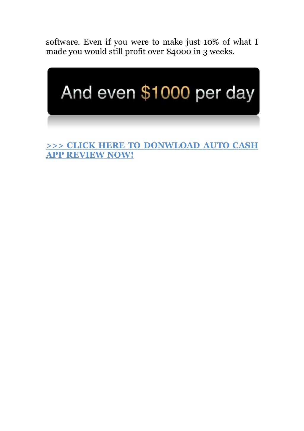 Auto Cash App best trading system By Tom Jenkins