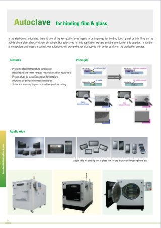 Autoclave for binding film & glass
