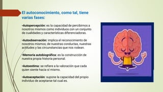 Autoconocimiento diapositiva área de técnicas y métodos de AI | PDF