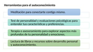 Presentación sobre el Autoconocimiento para bachillerato | PPTX