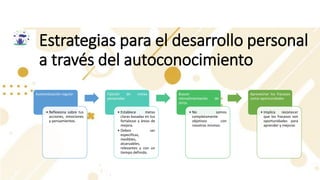 EL AUTOCONOCIMIENTO Y DESARROLLO PERSONAL | PDF