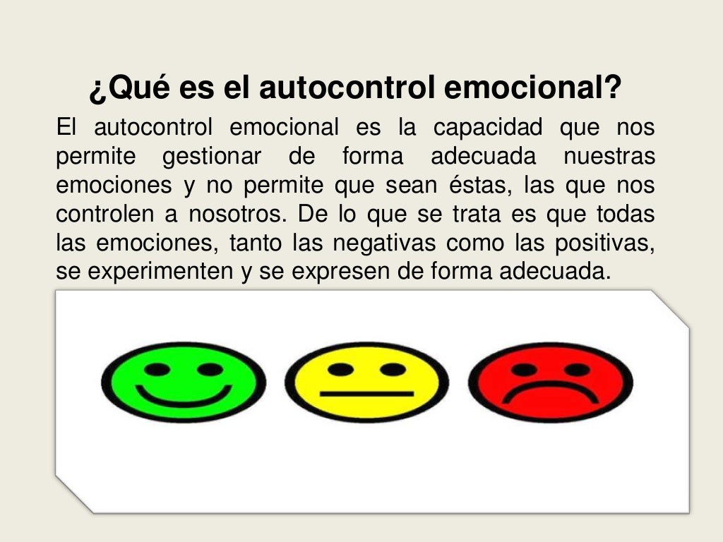 Autocontrol emocional