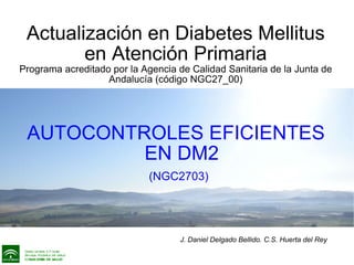 Actualización en Diabetes Mellitus en Atención Primaria Programa  acreditado por la Agencia de Calidad Sanitaria de la Junta de Andalucía (código NGC27_00) AUTOCONTROLES EFICIENTES EN DM2 (NGC2703) J. Daniel Delgado Bellido. C.S. Huerta del Rey 