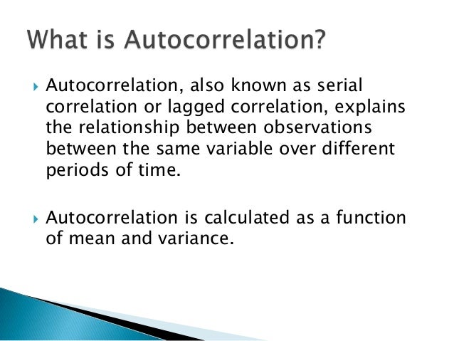 calculating autocorrelation in excel