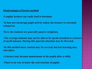 A good beginning is an important factor for an effective lecture