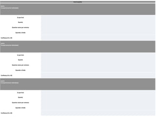 PACTUAÇÕES 
DATA 
Comportamento 
(a_vidade) 
O 
que 
fará 
Quanto 
Quantas 
vezes 
por 
semana 
Quando 
e 
Onde 
Confiança 
(0 
a 
10) 
DATA 
Comportamento 
(a_vidade) 
O 
que 
fará 
Quanto 
Quantas 
vezes 
por 
semana 
Quando 
e 
Onde 
Confiança 
(0 
a 
10) 
DATA 
Comportamento 
(a_vidade) 
O 
que 
fará 
Quanto 
Quantas 
vezes 
por 
semana 
Quando 
e 
Onde 
Confiança 
(0 
a 
10) 
 