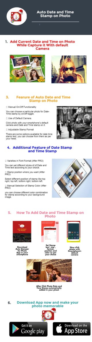 Auto date and t ime stamp infograph