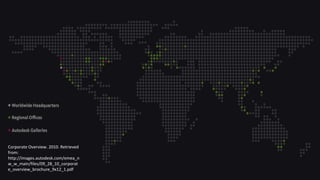 Corporate Overview. 2010. Retrieved
from:
http://images.autodesk.com/emea_n
w_w_main/files/09_28_10_corporat
e_overview_brochure_9x12_1.pdf
 