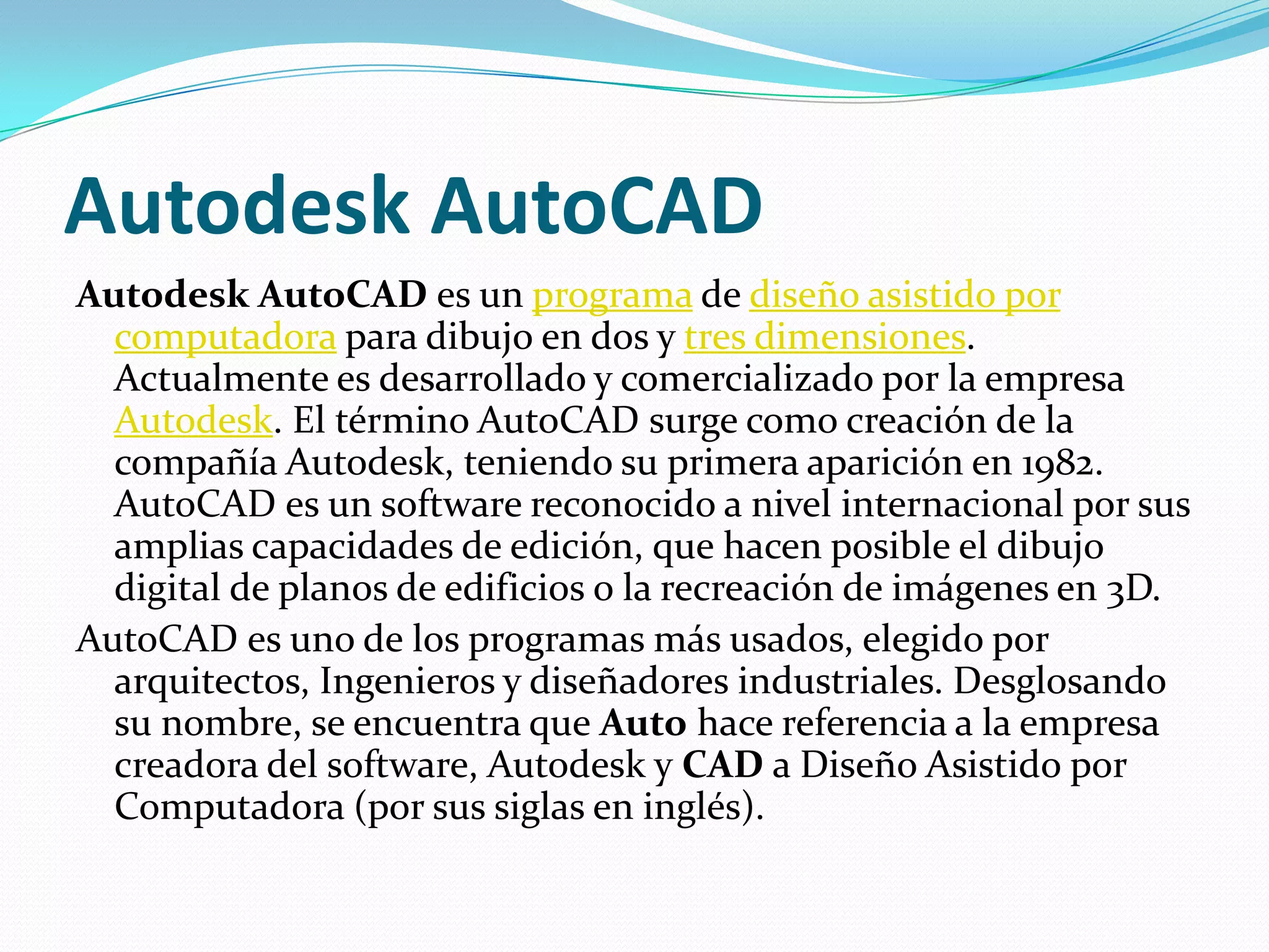 Autodesk auto cad | PPTX