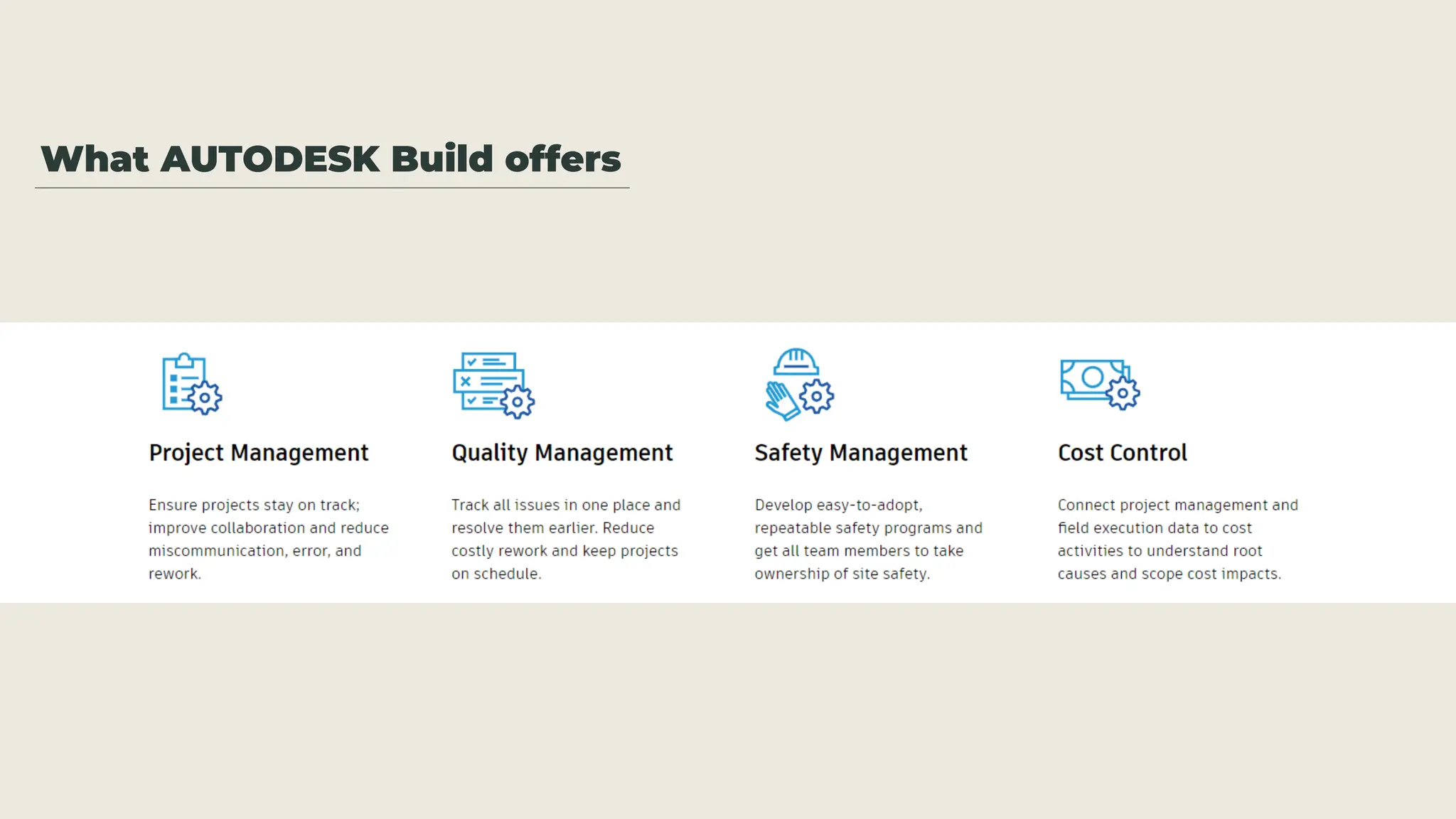 What AUTODESK Build offers